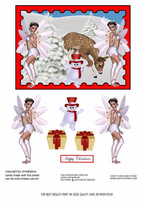 The Snowman and the Fairies Christmas Topper