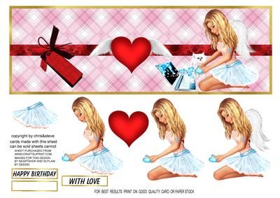 Cyber Love Angel D/l Card and Decoupage