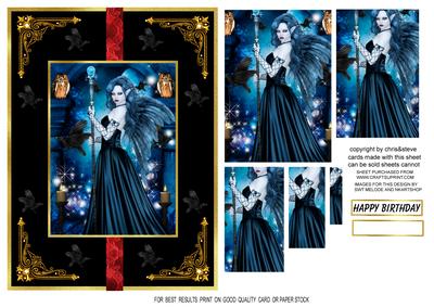 Autumn Blue Gothic Fairy Pyramage