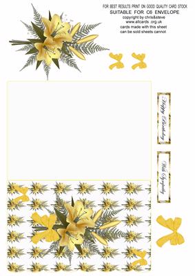 Lillies 3 Duo Fold Card