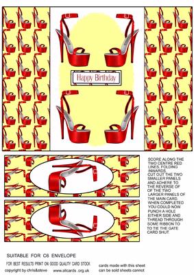 Red Shoes Gate Fold Card