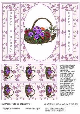 My Flower Basket Gate Fold Card
