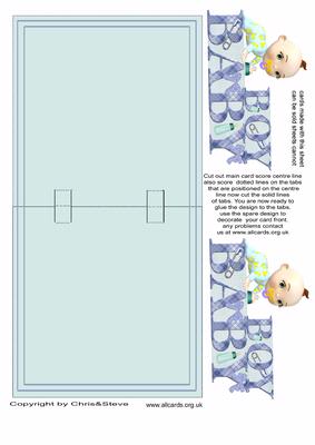 New Arrival Baby Boy Pop Up Card