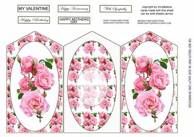 Pink Rose Tri Fold