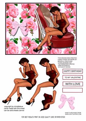 Roxie 7 with Her Shoes 3 Decoupage