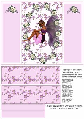 Pretty in Pink Fairy Gate Fold Card