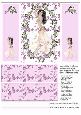 Dream Boat Girl Gate Fold Card