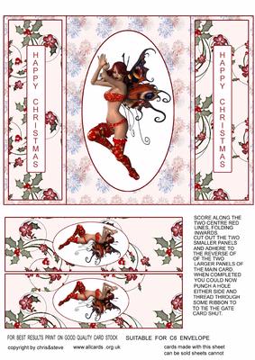 Christmas Fairy Gate Fold Card