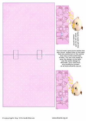 Baby Girl Pop Up Card