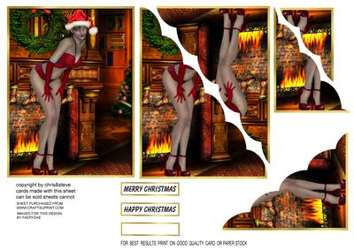 Little Miss Christmas 2 Wavey Edge Side Stacker