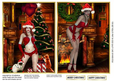 Little Miss Christmas 1 and 2 Toppers