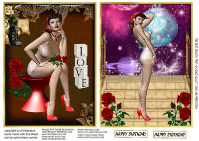 Pin Up Beauty 1 and 2 Toppers