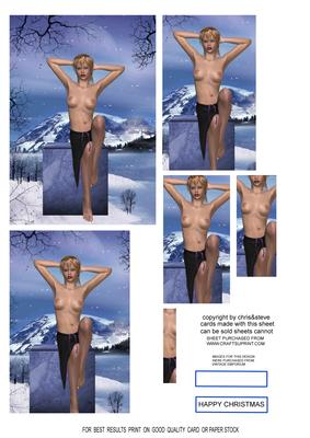Topless Girl in the Snow 1