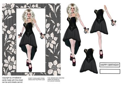 Pretty in Black Decoupage