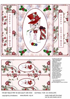 Arty Pup Christmas Gate Fold Card