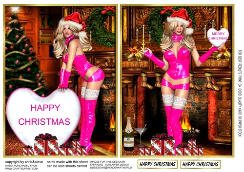pink Christmas toppers