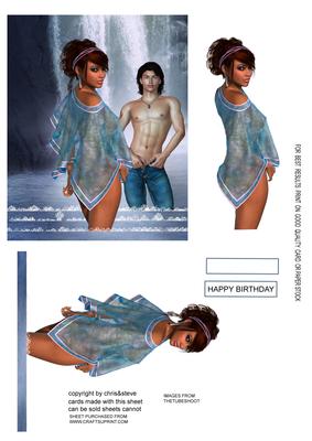 Going Swimming Decoupage