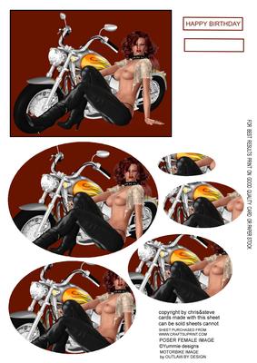 Burgundy Biker Babe 2