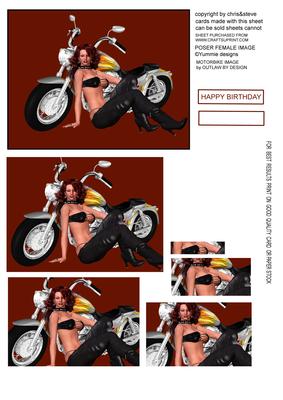 Burgundy Biker Babe 3 Pyramage
