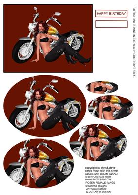 Burgundy Biker Babe 4
