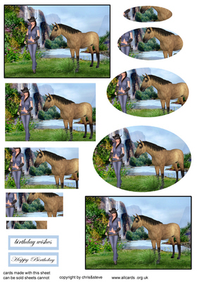 Birthday Cow Girl Pyramid