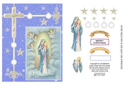 Mother and Child Christmas Decoupage