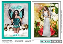 Aquamarine and Diamond Birthstone Fairies 2
