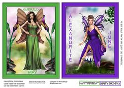 Emerald and Alexandrite Birthstone Fairies 3