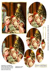 A Vintage Christmas Oval Pyramage