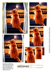 Cat at the Window Oblong Pyramage
