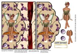 Fairy Envelope Card/card Front with Decoupage