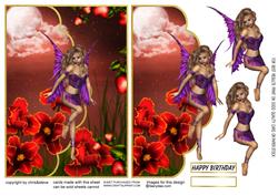 Pretty Flower Fairy Envelope Card/card Front