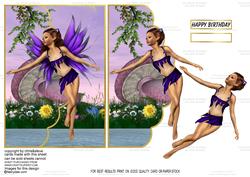 Fairy in Flight Envelope Card with Decoupage