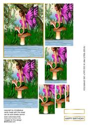 Fairy on a Toadstool Oblong Pyramage