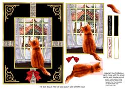 Kitty and the Snow Decoupage