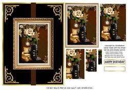Black Shoe and Rose Pyramage
