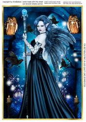 Autumn Blue Gothic Fairy
