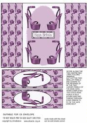 Purple Shoes Gate Fold Card