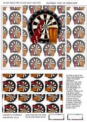 For Him,darts,beer and Tie Gate Fold Card