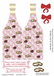 Champagne Wedding Shaped Card