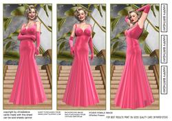 Pretty Woman in a Pink Dress