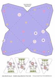 Floral and Circle Pyramid Box