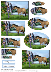 Birthday Cow Girl Pyramid