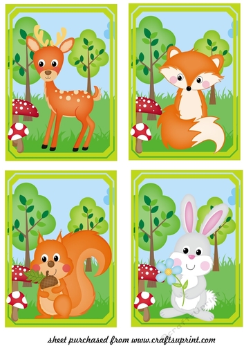 4 Woodland animal toppers 1