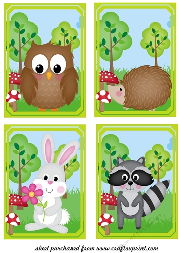 4 Woodland animal toppers 2