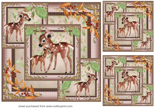 3 All about the deer card fronts/toppers
