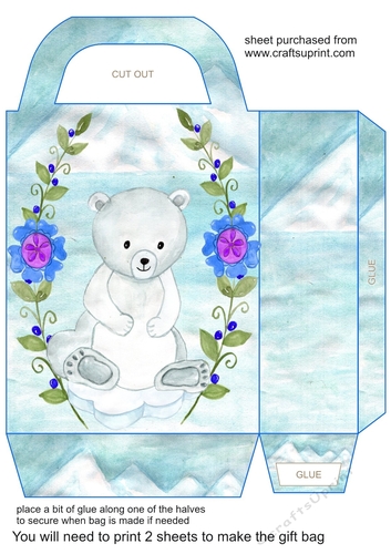 Polar bear gift bag