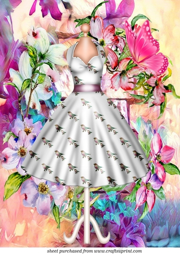 Large floral dress topper 7