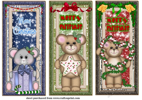 3 Cute teddy/mouse toppers 2