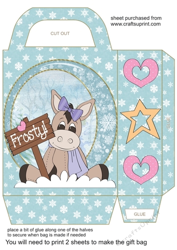 Christmas donkey gift bag 1